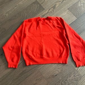 Orange/Red semi cropped soft sweater